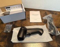 World Class Essentials Wireless Bluetooth Bar Code Scanner, 1D 2D QR Code Black