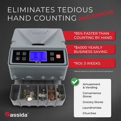 Cassida C300 Professional USD Coin Counter, Sorter and Wrapper/Roller