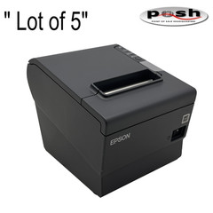 LOT OF 5 Epson TM-T88V M244A POS Receipt Printers USB RS-232 w/ PS-180
