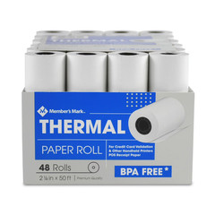 Thermal Receipt Paper Rolls 2 1/4 in x 50 ft BPA Free 48 Pack POS Printer
