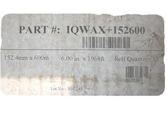 Honeywell Datamax 6.0&Prime; x 1968&Prime; Genuine Wax Thermal Ribbons IQWAX+152600