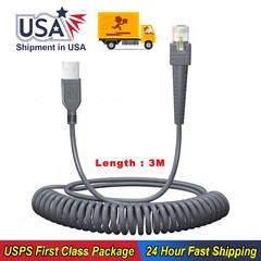 For Zebra LI2208 DS4308 DS9908 DS4308-XD CS3070 MC9190-G USB A to RJ45 Cable 3M