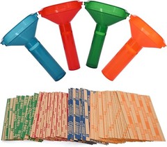 Coin Counters & Coin Sorters Tubes Bundle of 4 Color-Coded Coin Tubes and 100 As