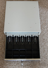 M-S Cash Drawer Insert Keys Included White SP-103-BMA Made in Japan Heavy Steel