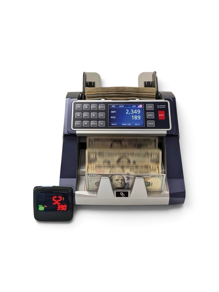 AccuBANKER AB7100 Mixed Bill Value Counter Money Currency Counting Machine BNIB