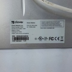 Clover C500 Station POS System Touchscreen Printer Card Reader Hub White Blocked