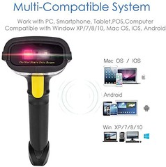 NETUM 2D Barcode Scanner, Compatible with 2.4G Wireless & Bluetooth & USB Wir…