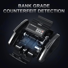 AL1000 Money Counter Machine with Value Counting, Support Dollar and Euro, UV, M