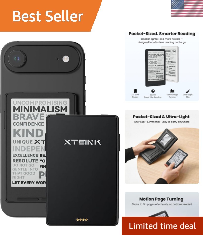 3.7&Prime; Lightweight E-Ink eReader for Seamless Reading | 16GB Built-In, Expandable