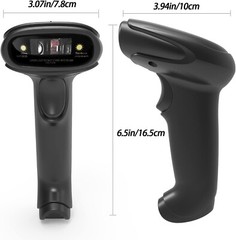 USB Laser Barcode Scanner Wired Handheld 1D Bar Code Scanner Reader Black