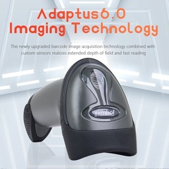 Zebra Scanner Symbol LS2208-SR20007R-NA 1D Barcode Scanner Reader w/USB &Stand