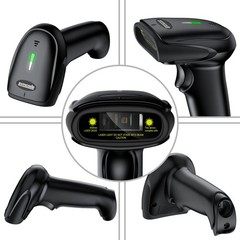 USB Laser Barcode Scanner Wired Handheld 1D Bar Code Scanner Reader Black