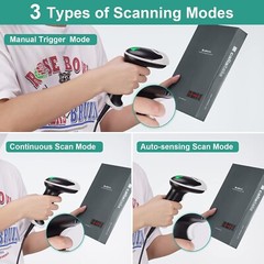 QR USB Barcode Scanner, JRHC Handheld USB Bar Code Scanner Wired Automatic 2D 1D