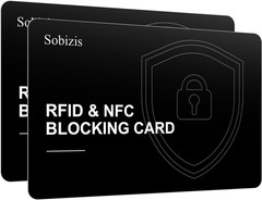 2 Pack RFID Blocking Card, Slim Contactless NFC Debit Credit Card Protector for