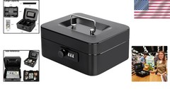Secure Cash Box with Money Tray & Combination Lock – 7.87 » x 6.3 » x 3.54 »