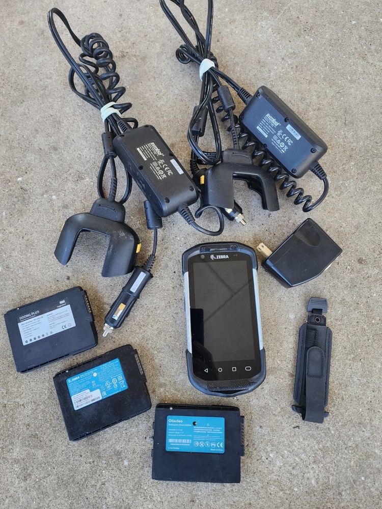 Zebra TC77 Handheld Barcode Scanner With Chargers, Batteries,Strap And Adapter –