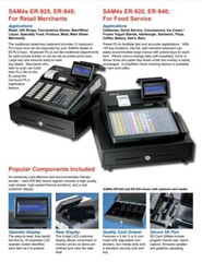 New SAM4s 920- Flat Keyboard – 1 printers Electronic Cash Register