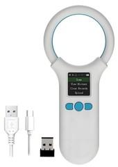 Pet Microchip Scanner RFID Animal ID Reader 1.44 Inch TFT 500 Data Store