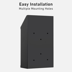 Metal Donation Box with Lock, Wall Mounted, Suggestion Box with 4 Iron Keys, Bla