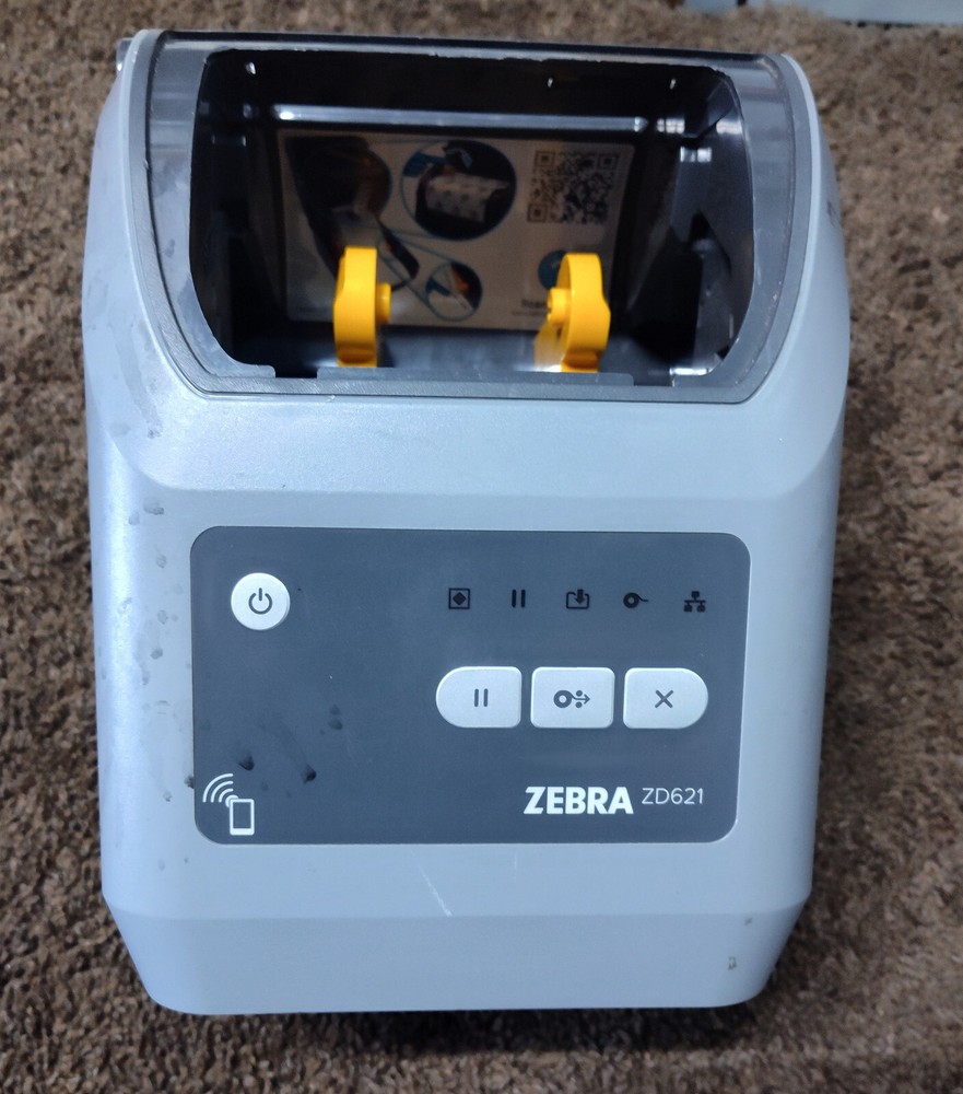 Zebra ZD621 Thermal Label Printer Pwer Adapter Not Included FOR PARTS