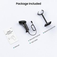 Barcode Scanner with Stand, Anyeast USB Wired Inventory 2D 1D QR Code Scanners f
