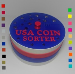 US USA COIN SORTER ORGANIZER SHAKE AND SORT YOUR COINS AUTOMATICALLY