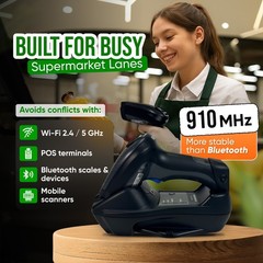 ✅Wireless 2D QR Code Barcode Scanner w/Full Kit – Similar to Symbol DS6878🔥