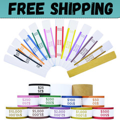 600Pcs Money Bands for Cash – Self-Adhesive Money Wrappers for Bills, Currency S