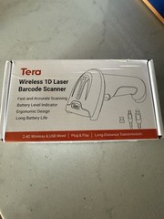 Tera Model 5100E Wireless Wired 1D Laser Barcode Scanner With Manual