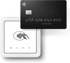 Credit Card Payment Card Reader with Touch Screen and Charging Station, Portable