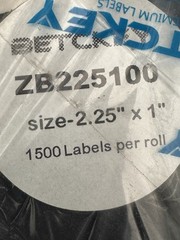 10 Zebra Eltron Thermal Printer Rolls 1500 Labels 2.5&Prime; x 1&Prime; Betckey ZB225100-10