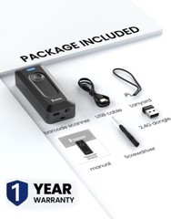Eyoyo 2D Bluetooth Barcode Scanner Wireless Portable Mini QR Inventory Scanner