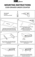 HK SYSTEMS Universal Under mounting Bracket for HK 13&Prime;, 16&Prime;, 18&Prime; Cash Drawer