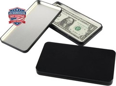 Metal Cash Box with Currency Tray, 4Pcs Black | Metal Cash Box Set, Currency Tra