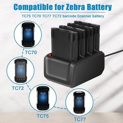 4-Port TC70 Battery Charger for Zebra TC70 TC72 TC75 TC77 SAC-TC7X-4BTYPP-01 USA