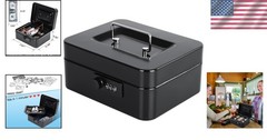 Portable Alloy Steel Lock Box with Combination Lock – Medium Size 7.87&Prime;x6.30&Prime;