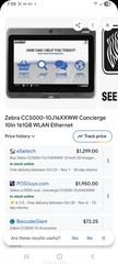 Zebra CC5000-10L16X1WW 10&Prime; Android Data Terminal / 2D Scanner