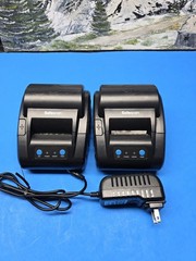 2 SafeScan TP-230 Black Thermal Receipt Printer 134-0535 AND 1 CHARGER