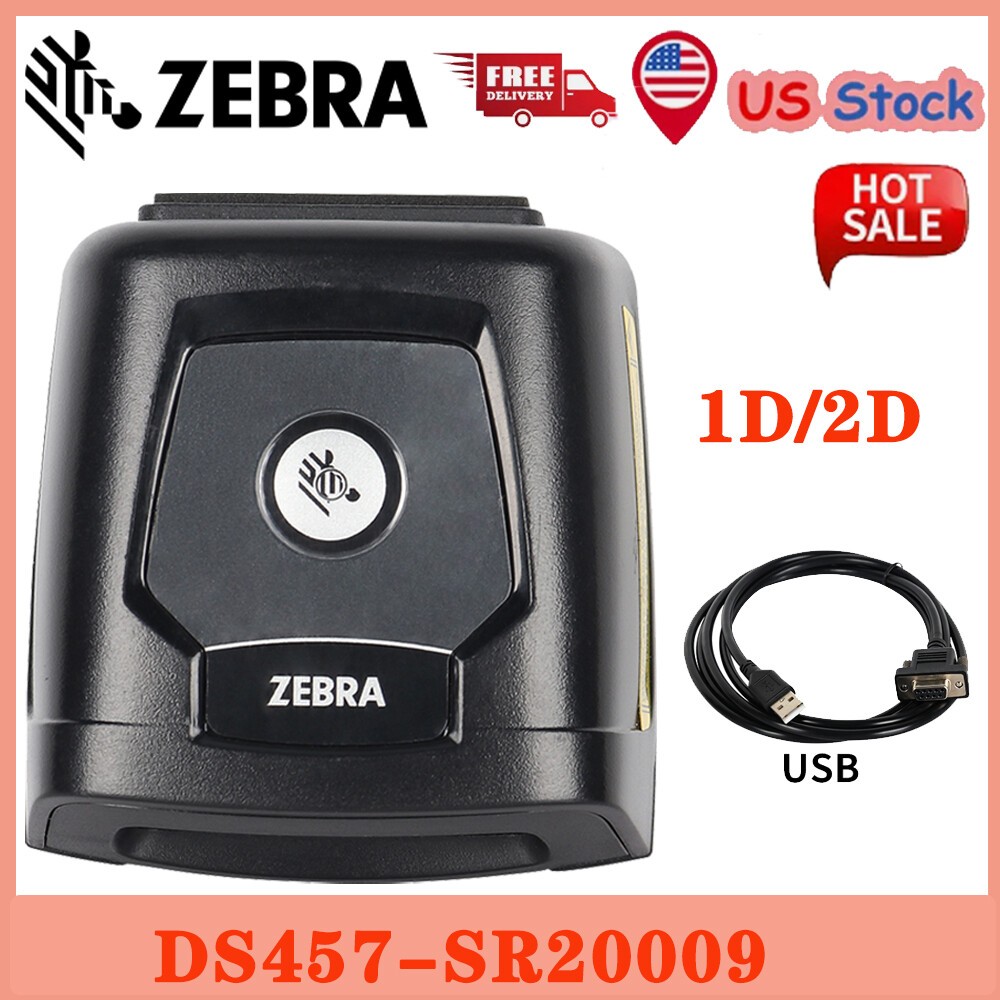 Zebra Motorola DS457-SR20009 Fixed Mount Barcode Scanner Reader With USB Cable