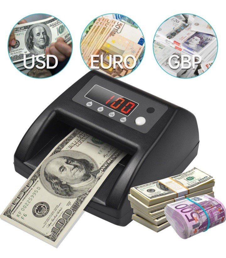 New BISOFICE Model NX-125 Mini UV Counterfeit Bill Detector Euro/USD/GBP, Box