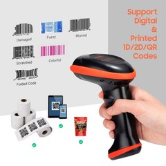 Tera Pro Series Wireless 1D 2D QR Barcode Scanner with Cradle Display Countin…