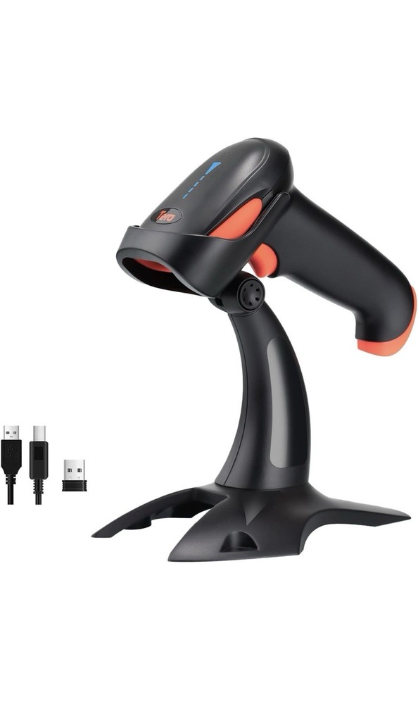 Tera Wireless 1D/2D QR Barcode Scanner w/ Stand & New Battery Level Indicator