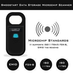 Smoostart Pet Microchip Scanner, ISO11784/ISO11785/FDX-B/ID64/EMID Data