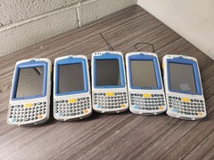 LOT OF 5 MOTOROLA SYMBOL HANDHELD BARCODE SCANNER MC75A0 (NO BATTERY NO CHARGER)