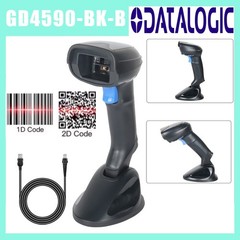 Datalogic Gryphon GD4590-BK-B 2D Barcode Scanner Reader with USB Cable & Base US