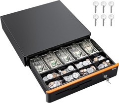Tera 16 inch Auto Open Cash Drawer with Heavy Duty Insert Tray 5 Bill 8 Coin …