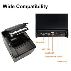 Rongta POS Printer, 80mm USB Thermal Receipt MEDIUM, BLACK