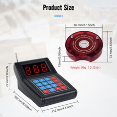 Retekess TD165 Pagers for Restaurants Pager System Queuing 30 Buzzers Cafe Club