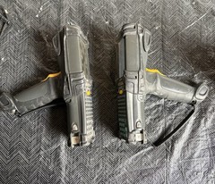 Lot of 2 Symbol MC9090-G Handheld Barcode Scanners-Powers On-Untested