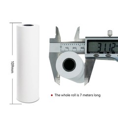 NYEAR A6 Thermal Paper 6 Rolls(110mm/4.3&Prime;width/7m long,Φ1.18&Prime;) for portable p…